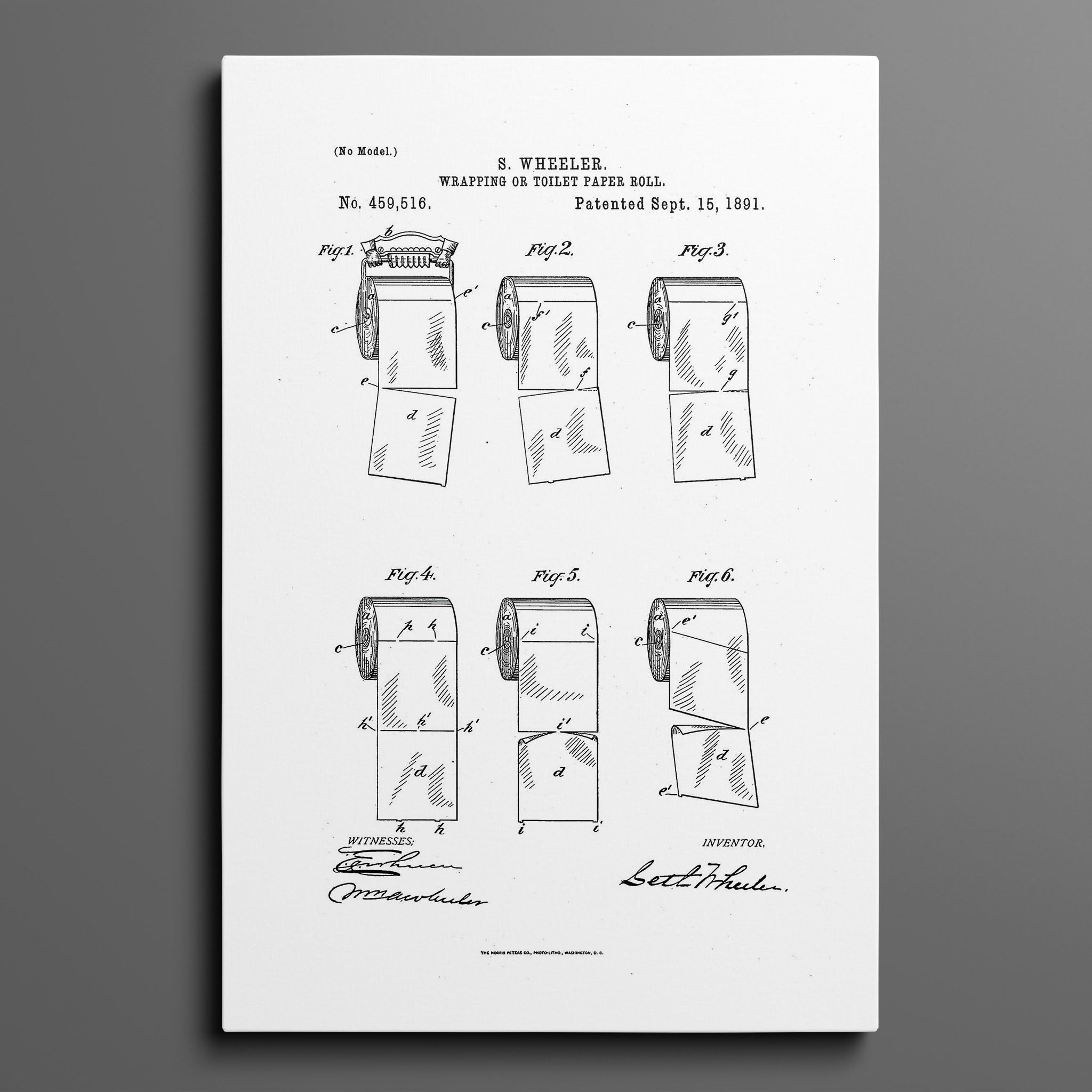 Vintage Patent Illustrations - Toilet Paper 6