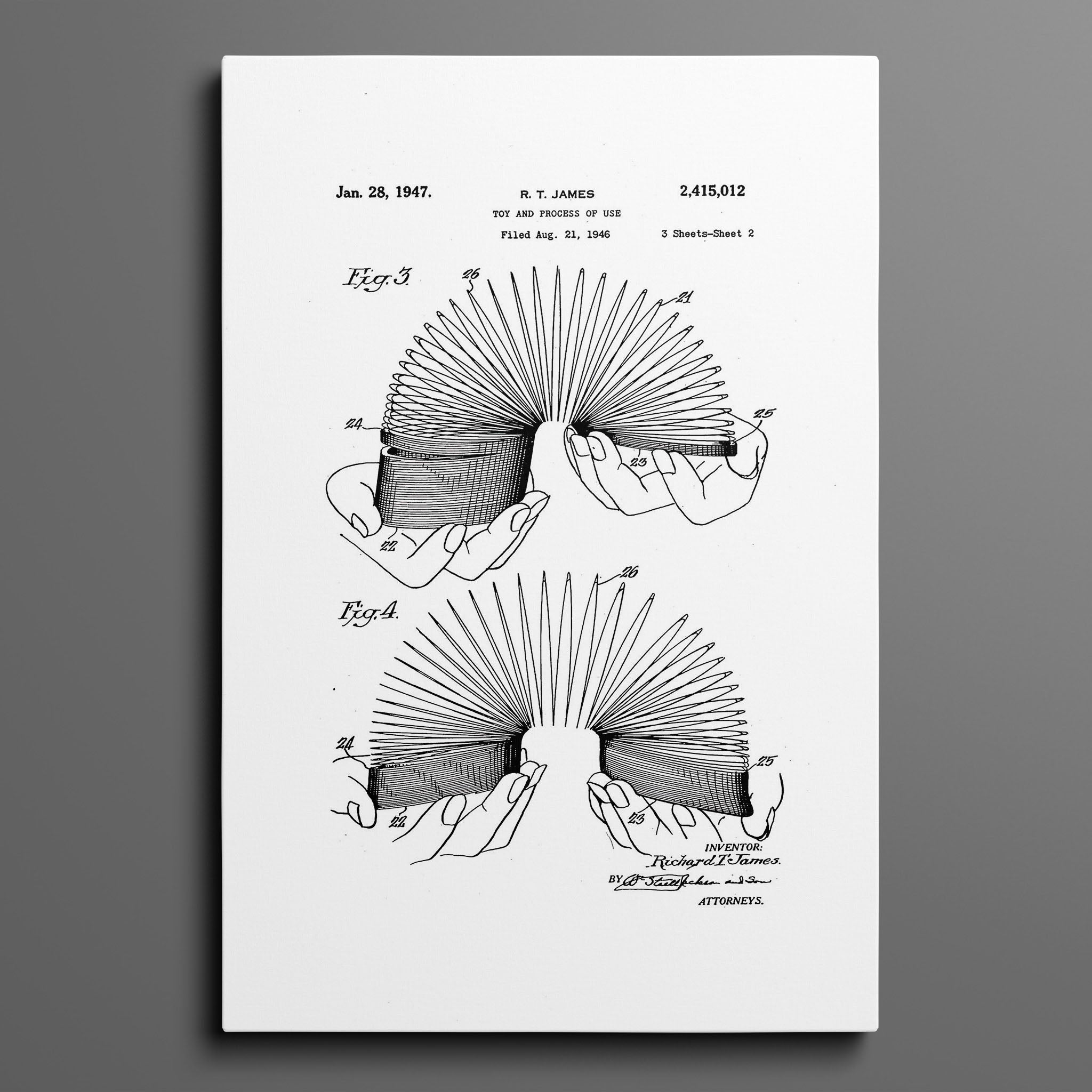 Vintage Patent Illustrations - Slinky